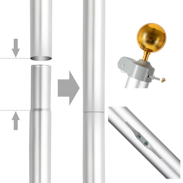 Freeport Park® Telescoping Flagpole & Reviews Wayfair